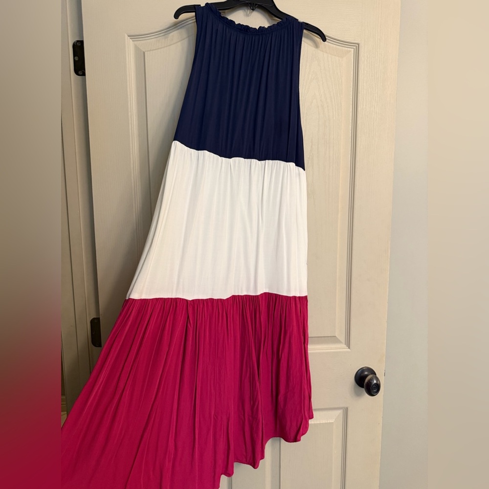 Midi dress with 3 layers and colors